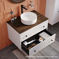 Мебель для ванной Iddis Torr 80 см со столешницей МДФ макадамия орех, белый матовый