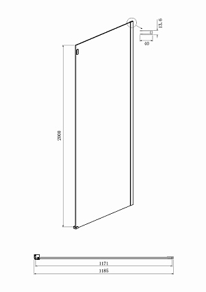Душевой уголок Ambassador Benefit 140x120 19021103HX-120HX прозрачный, хром