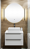 Мебель для ванной Runo Орлеан 70 см со столешницей белый матовый/белый глянец