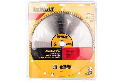 Пильный диск по стали (355х25.4 мм; 90 TCG) DeWalt DT1927
