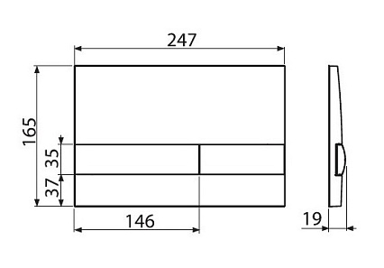 Кнопка смыва AlcaPlast M1741 хром глянец