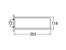 Полотенцедержатель Cezares Maxima CZR-F-8915 353x118 хром