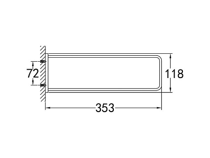 Полотенцедержатель Cezares Maxima CZR-F-8915 353x118 хром