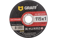 Круг отрезной по металлу (115x22.23х1 мм) GRAFF GADM 115 10/9011510