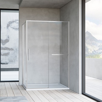 Душевой уголок Vincea Slim Soft VSR-1SS9012CLBN 120x90 брашированный никель, прозрачный