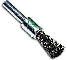 Щетка концевая гофрированная Lessmann 12х60х0.30 мм, нерж., хвост-к 6 мм 451361