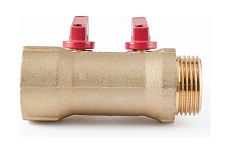 Коллектор с шаровыми кранами PROFACTOR в/н 1&quot; х 2 вых 1/2&quot;нар PF MV 265.2