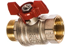 Шаровой кран RUB 1" DN25 PN40, ВР-НР, серия MILANO (S.90), бабочка S90F26