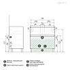 Мебель для ванной Grossman Меркадо 80 см напольная, графит матовый