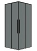 Душевой уголок Grossman Galaxy 300.K33.01.8080.21.10 80x80 тонированный, черный матовый