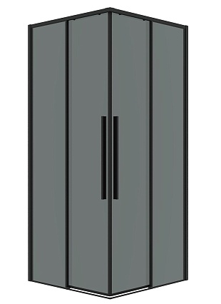 Душевой уголок Grossman Galaxy 300.K33.01.8080.21.10 80x80 тонированный, черный матовый