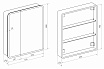 Зеркальный шкаф Континент Emotion LED 70x80 с подсветкой, МВК029