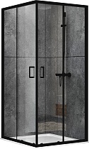 Душевой уголок Abber Schwarzer Diamant 90x90 квадратный, черный