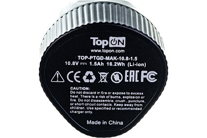 Аккумулятор для электроинструмента (Li-Ion, 10.8В, 1.5Ач) Topon TOP-PTGD-MAK-10.8-1.5