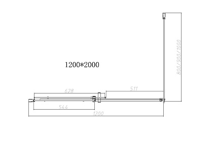 Душевой уголок Vincea Dice VSR-4D9012CLB 120x90 черный, стекло прозрачное