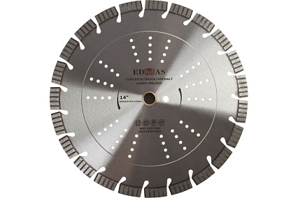 Алмазный диск сегментный 350x25.4/20 мм, 16/3.3 мм EDMAS RS350254