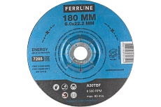 Круг для шлифования по металлу Energy (180х6х22.2 мм; A30TBF) FerrLine 7285