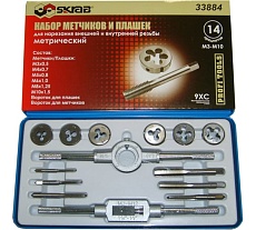 Резьбонарезной набор Skrab М3-М-10 14пр. 9XC 33884
