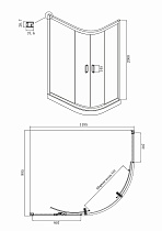 Душевой уголок Ambassador Royal 120x90 18015302 матовый с рисунком, золото