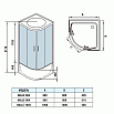 Душевая кабина WeltWasser Halle 1004 100x100 хром, прозрачное