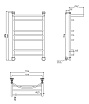 Полотенцесушитель водяной Aquanet Romeo(г2) 50x80 см, с верхней полкой