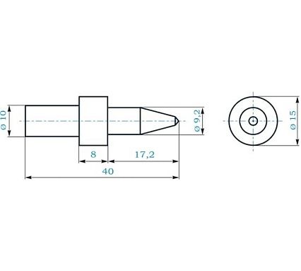 Термосверло торцующее H-Tools М10 шаг 1.5мм 9.2x17.2/40мм S=10мм 3600920 Термосверло торцующее H-Tools М10 шаг 1.5мм 9.2x17.2/40мм S=10мм 3600920