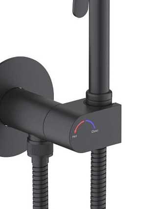 Смеситель Aquatek Оберон AQ1024MB с гигиеническим душем, черный матовый Смеситель Aquatek Оберон AQ1024MB с гигиеническим душем, черный матовый