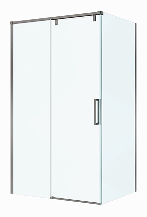 Душевой уголок BelBagno SOFT_CLOSE-1-AH-1-110/80-C-GM 110x80 прозрачный, оружейная сталь Душевой уголок BelBagno SOFT_CLOSE-1-AH-1-110/80-C-GM 110x80 прозрачный, оружейная сталь
