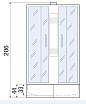 Душевая кабина River Nara 80/43 МТ 80x80 белый, матовое, без крыши