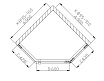 Поддон для душа Grossman Status ST-90D 90x90 пятиугольный