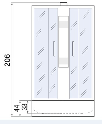Душевая кабина River Nara 80/43 МТ 80x80 белый, матовое, без крыши