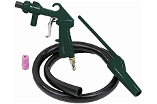 Пескоструйный пневмопистолет Rockforce шлангового типа, 2 сменных сопла, вход 1/4&quot;, шланг 1м, расход воздуха 180 л/мин, давление 6 бар, в блистере RF-SB-03(59442)