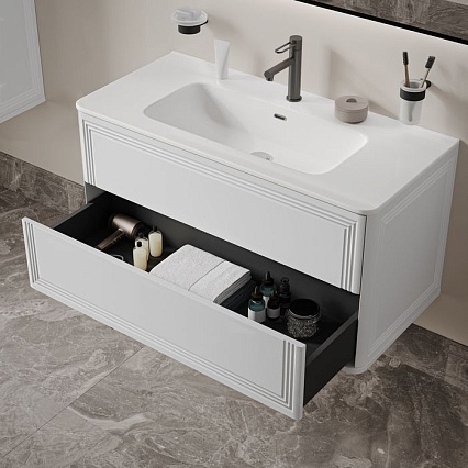 Тумба с раковиной Iddis Oxford Neo 100 см белый матовый OXN10W0i95K
