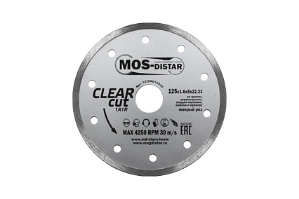 Круг алмазный 1A1R Clear Cut (Чистый рез) 150х1.8х5х22.23 мм МОS-DISTAR CC5MD15022