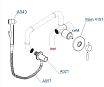 Смеситель для биде WasserKRAFT Main A14157 со шлангом 120 см