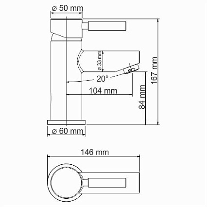 Смеситель для раковины WasserKRAFT Main 4103Thermo, термостат