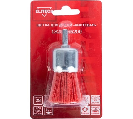 Щетка для дрели кистевая D28 мм 1820.15520 Elitech 204316