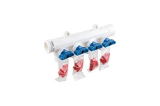 Коллектор с шаровым краном RTP универсальный PPR 40x20/4 белый 18733