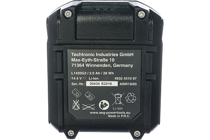 Аккумулятор L1420G3 (14.4 В; 2 А*ч; Li-Ion) AEG 4932451097