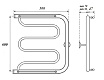 Полотенцесушитель водяной Point PN25665P 50x60 с полкой, хром