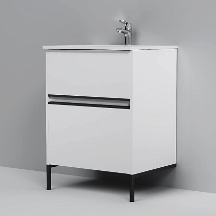 Тумба с раковиной Am.Pm Sense 60 см белый глянец