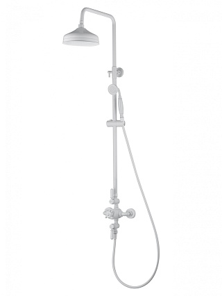 Душевая стойка Wonzon&Woghand Retro WW-B3041-MW термостат, белый матовый