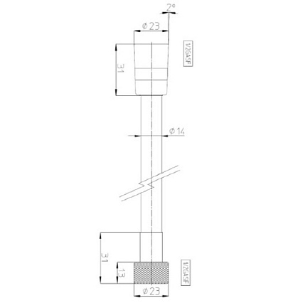 Душевой шланг Bossini Cromolux A00258C.045.1 1,5 м белый матовый