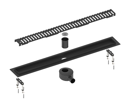 Трап для душа Timo Drain System 600 DS230106/03 60 см, вставка Lines, черный