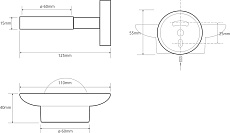 Мыльница Bemeta Omega 104108042 11 см, хром