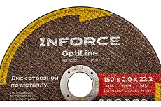 Диск отрезной по металлу OptiLine (150x2.0x22.2 мм) Inforce INB15020