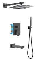 Душевой набор Aquatek Либра AQ1673MB черный матовый