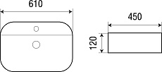 Раковина WeltWasser ELBACH 2205 61 см, 10000003826 белый глянцевый