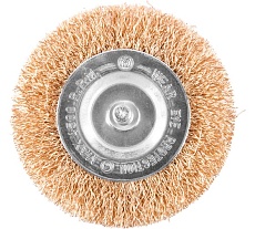 Кордщетка латунная плоская для дрели 75 мм MONOGRAM 106-977