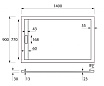 Панель для поддона Cezares TRAY-AS-AH-140/90-100-SCR 140x90